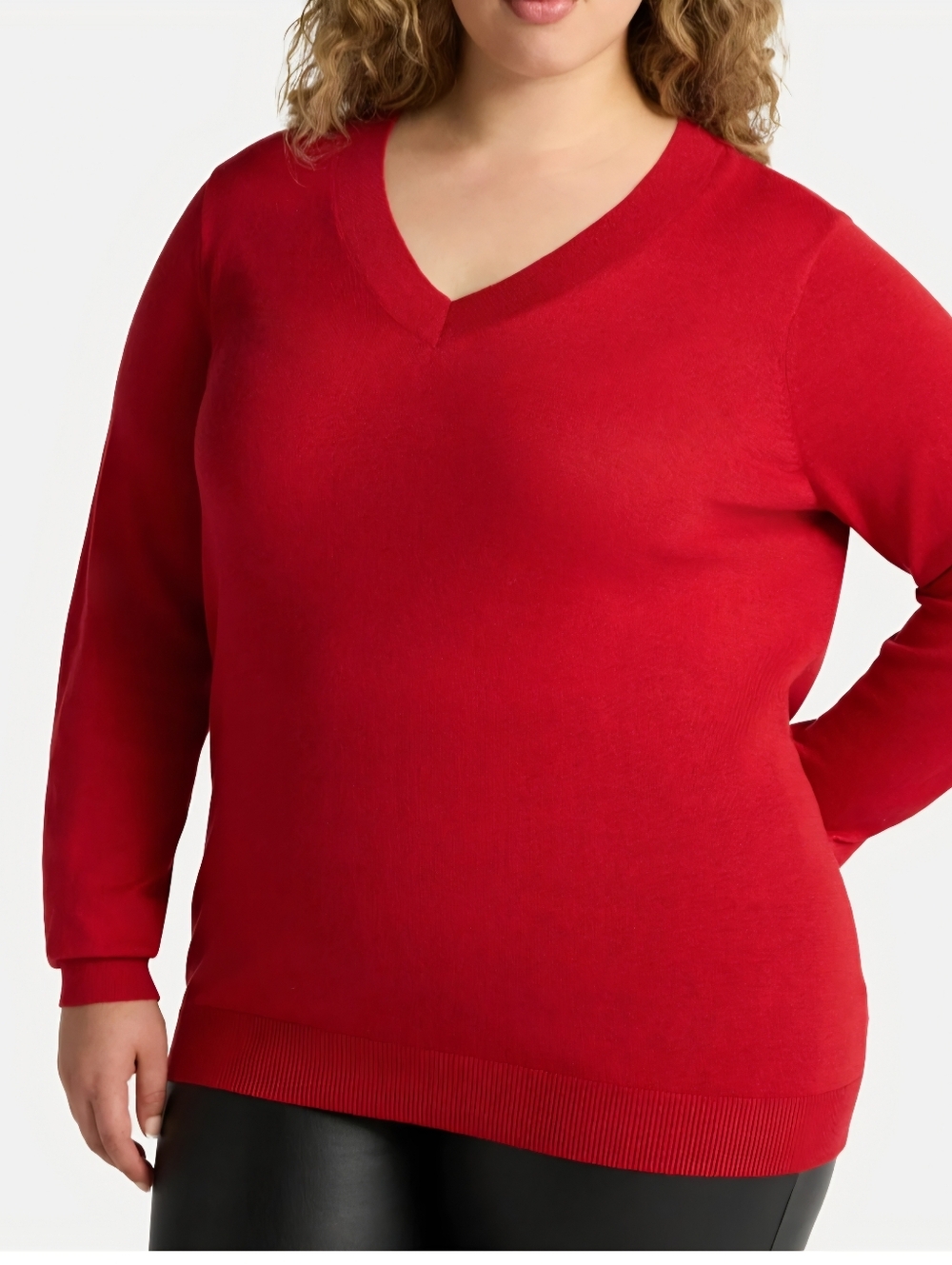 NWT Tera and Sky Women Plus  Red Light weight Sweater Size 1X(16W- 18W)